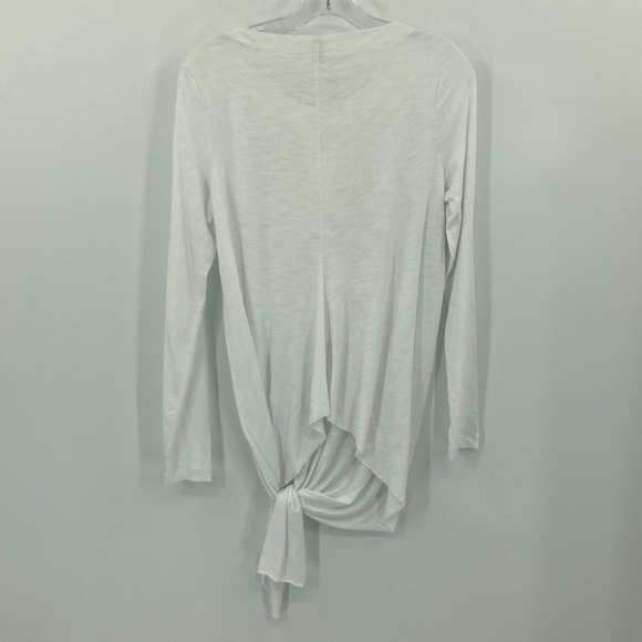 Ripe Maternity White Long Sleeve Cotton Modal Side Tie Knot Maternity Shirt NWT - Picture 2 of 10